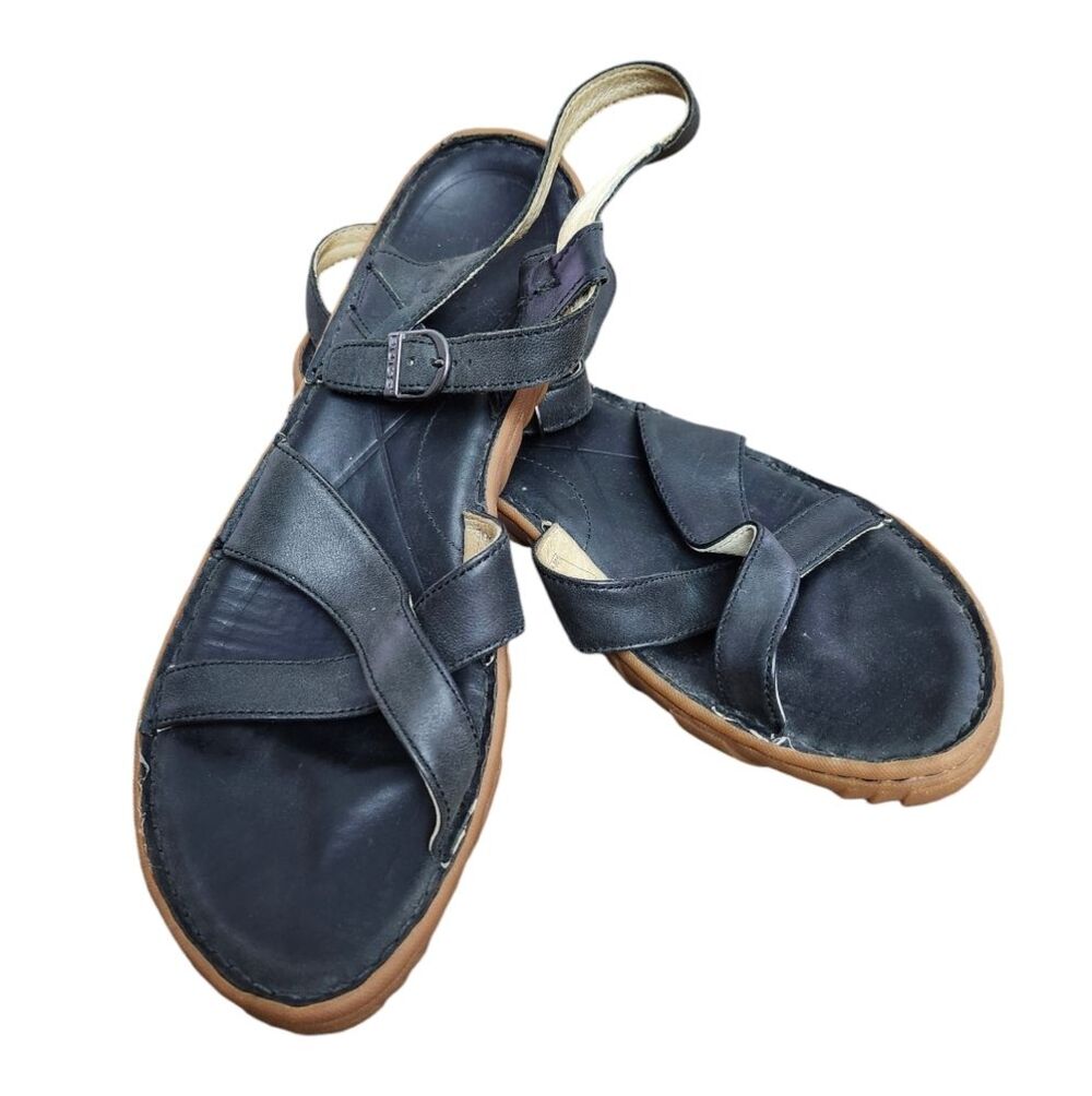 Bogs Todos Black Leather Strap Sandals. Sz. 10